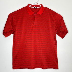 NIKE Golf Striped Short Sleeve Performance Polo Shirt